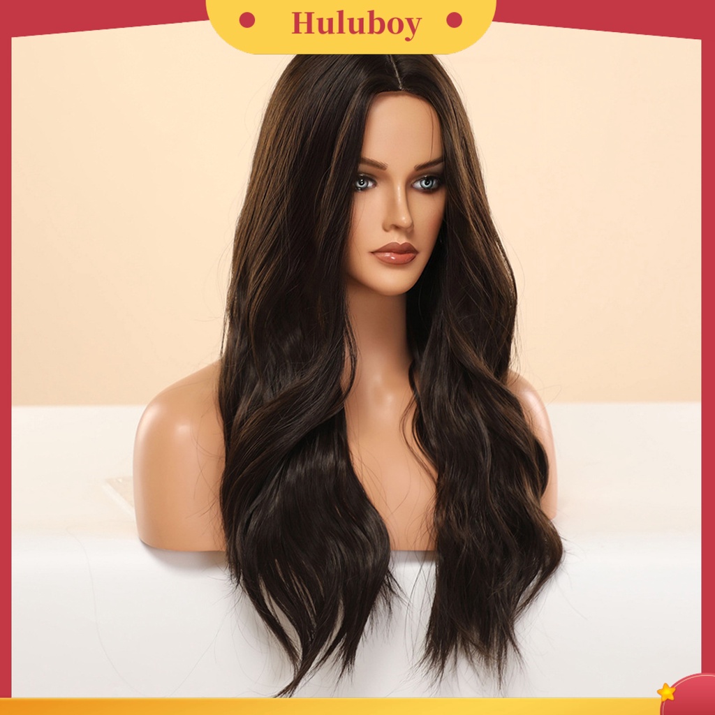 Rambut Palsu Highlight Ombre Bahan Mesh Lembut Untuk Wanita