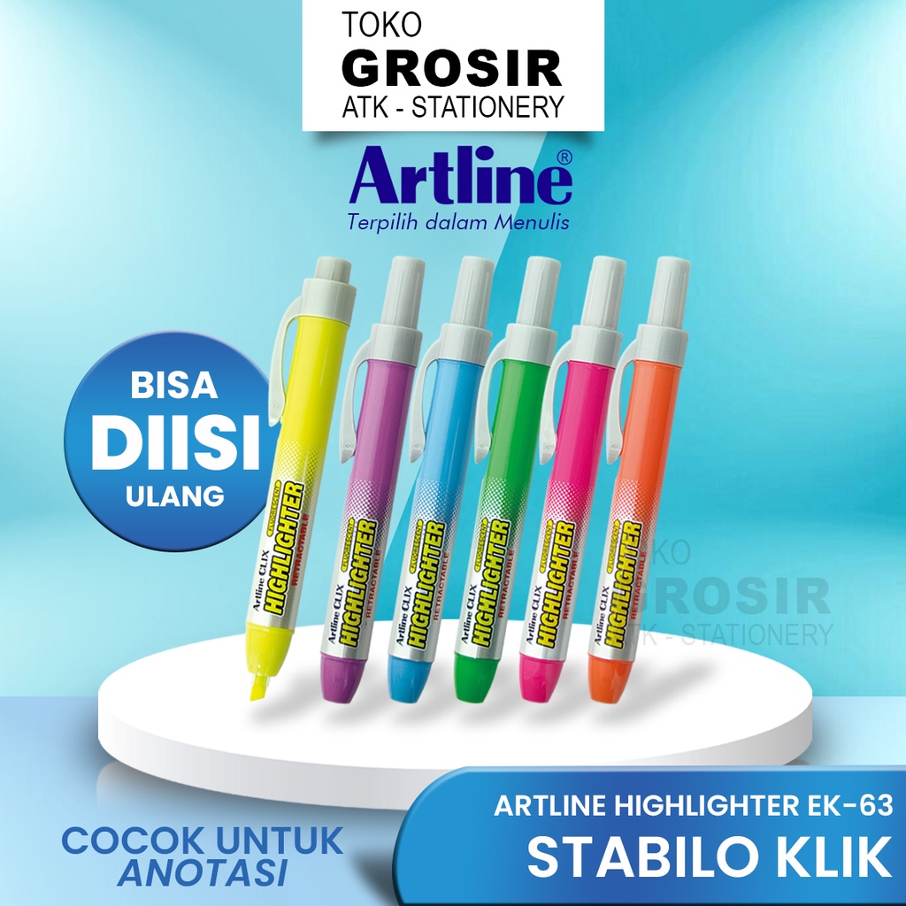 

GROSIR Highlighter Artline Clix EK-63