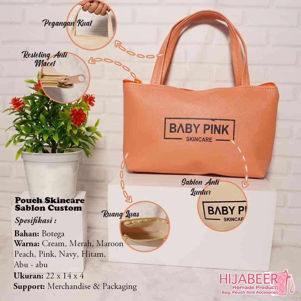 Tas Sablon Tenteng Kosmetik - Tas Sablon Botega Free Sablon