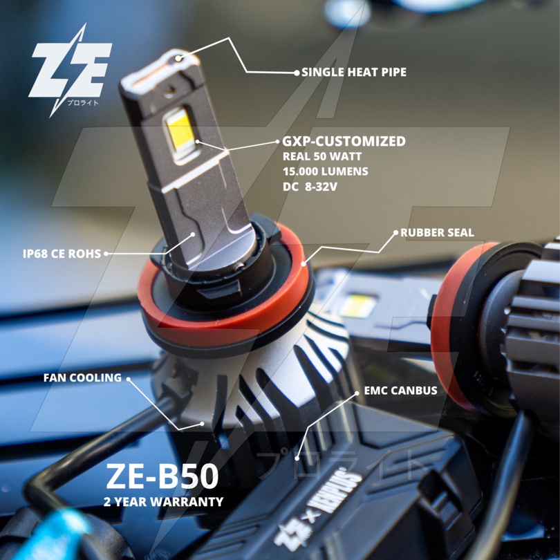 ZEUS x XENPLUS ZE-B50 Super Bright LED H4, H11, H7, HB3, HIR2