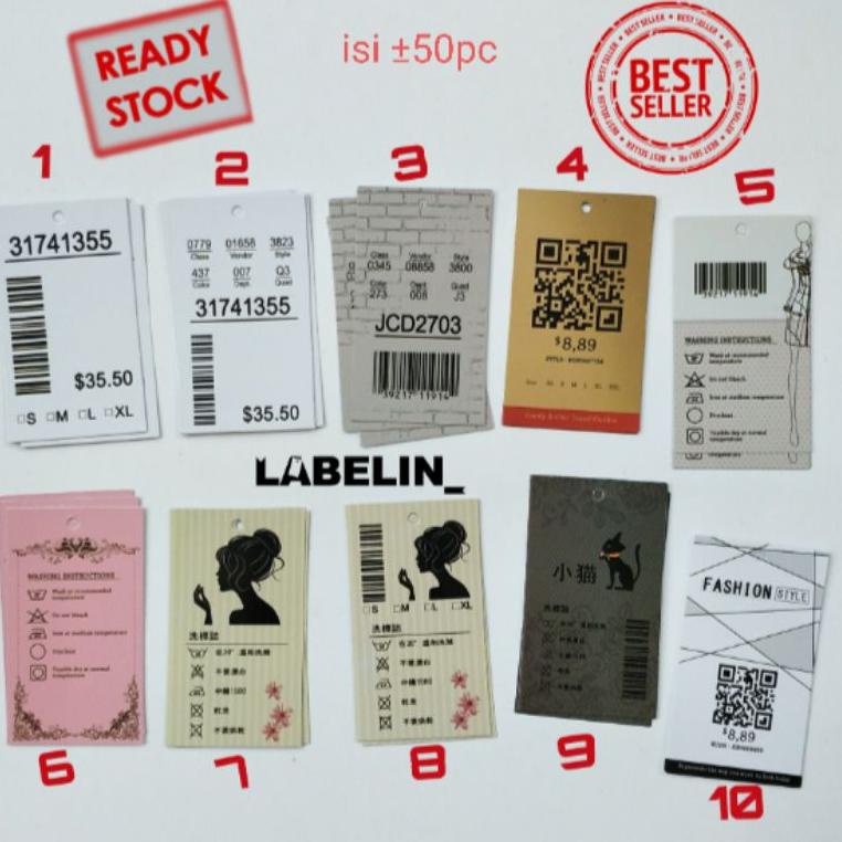 

✸✯ SEMZ8 !!! PART-7 READY HangTag barcode hangtag label baju hangtag harga baju sisa ekspor branded 80 ☊Best Product