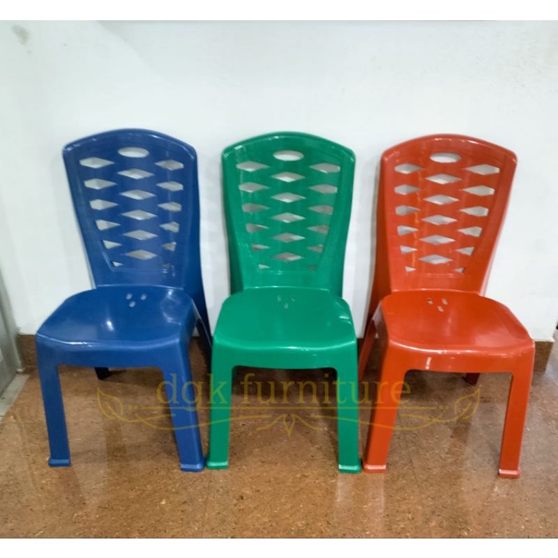 Kursi Makan Pesta Cafe Kafe Warung Warkop Sandar Sandaran Sender Senderan Plastik PHYLIA 859 GROSIR