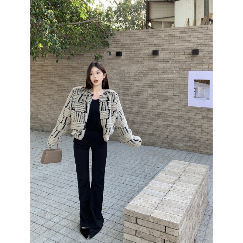 ✕┋Suhao Xiaoxiang angin bergaris wol domba mantel tebal wanita musim gugur dan musim dingin 2022 baru longgar dan serbaguna high-end cardigan top