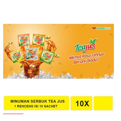 MINUMAN BUBUK TEA JUS ANEKA RASA 1 DUS = 360 SACHET