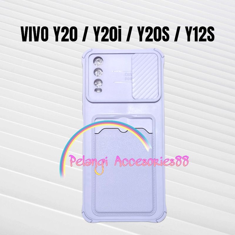 CASE VIVO Y20 / Y20S / Y20i / Y12S CASE SOFTCASE SLEDING WARNA WARNI SLOT CARD