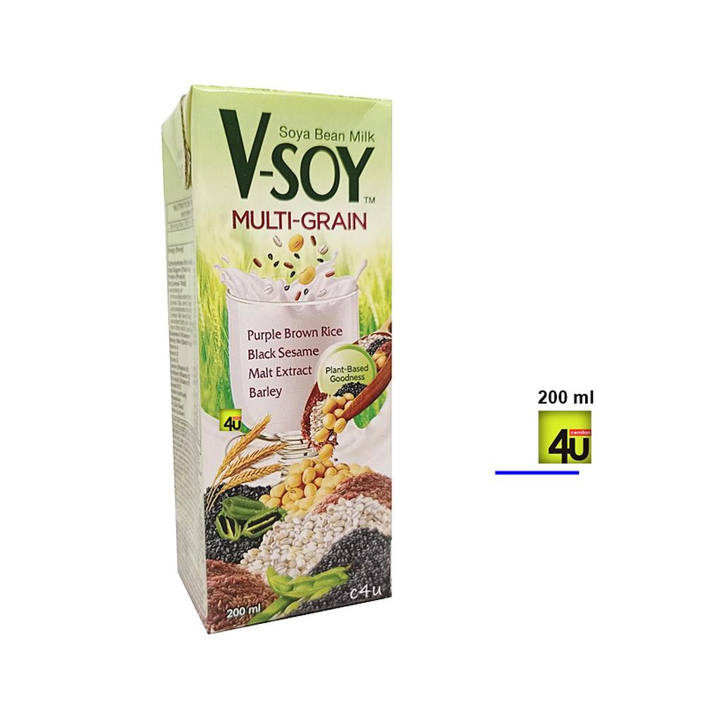 SUSU KEDELAI MULTI GRAIN V-SOY 200ML SOY MILK VSOY