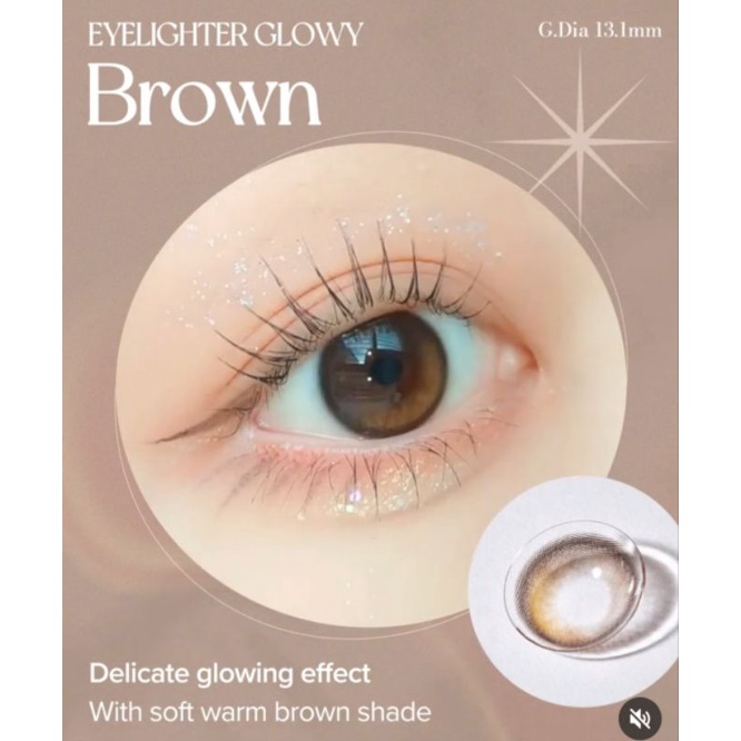 SOFTLENS PRINCESS GLOWY BROWN NORMAL MINUS MADE IN KOREA