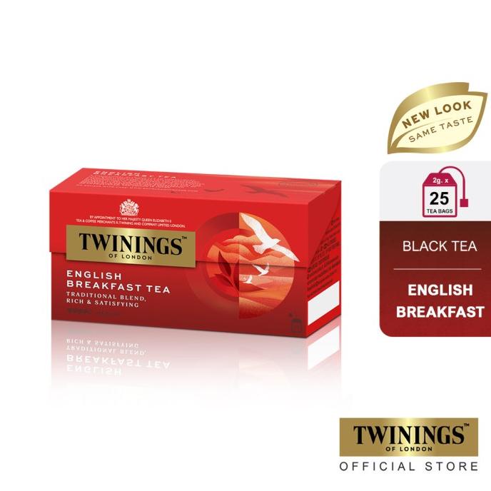 

Twinings Teh Hitam Celup English Breakfast Tea 25x2gr