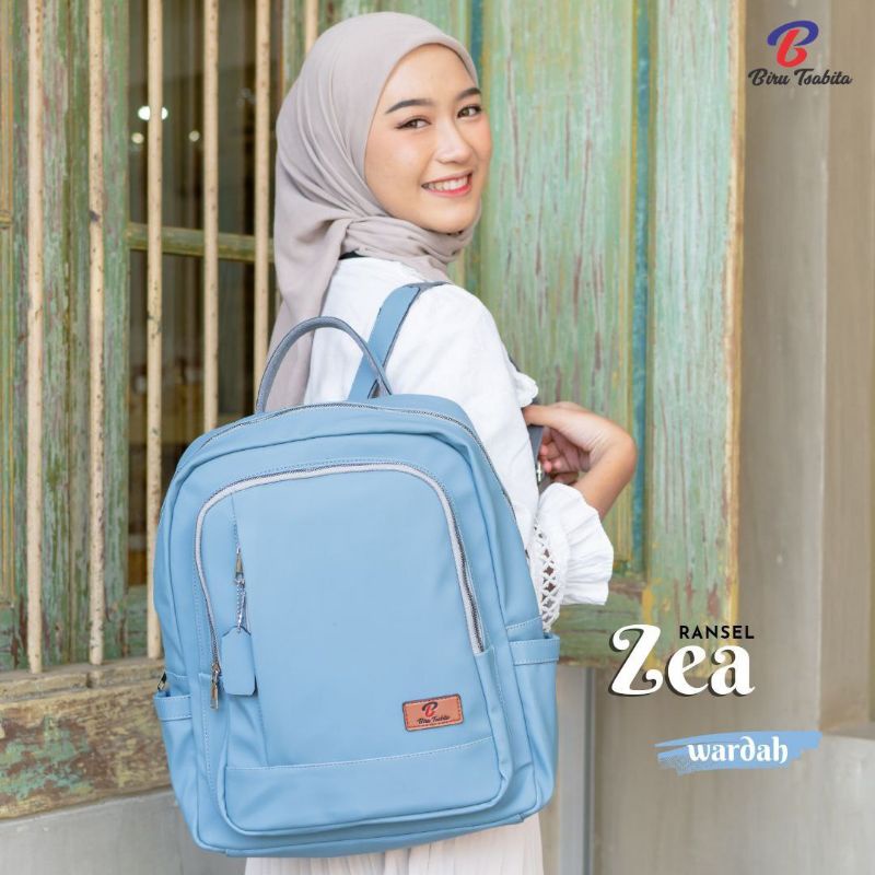 RANSEL ZEA BY BIRU TSABITA BAHAN CHOCOLY ANTI AIR WATERPROOF PREMIUM UKURAN JUMBO MUAT LAPTOP