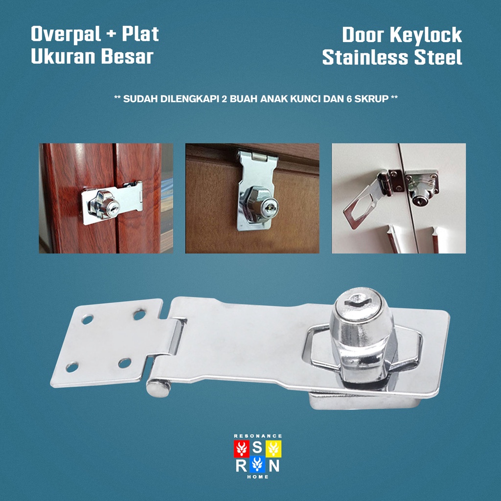 Overpal + Plat Tebal Sedang 3 Inch / Stainless Tebal Resonance Home