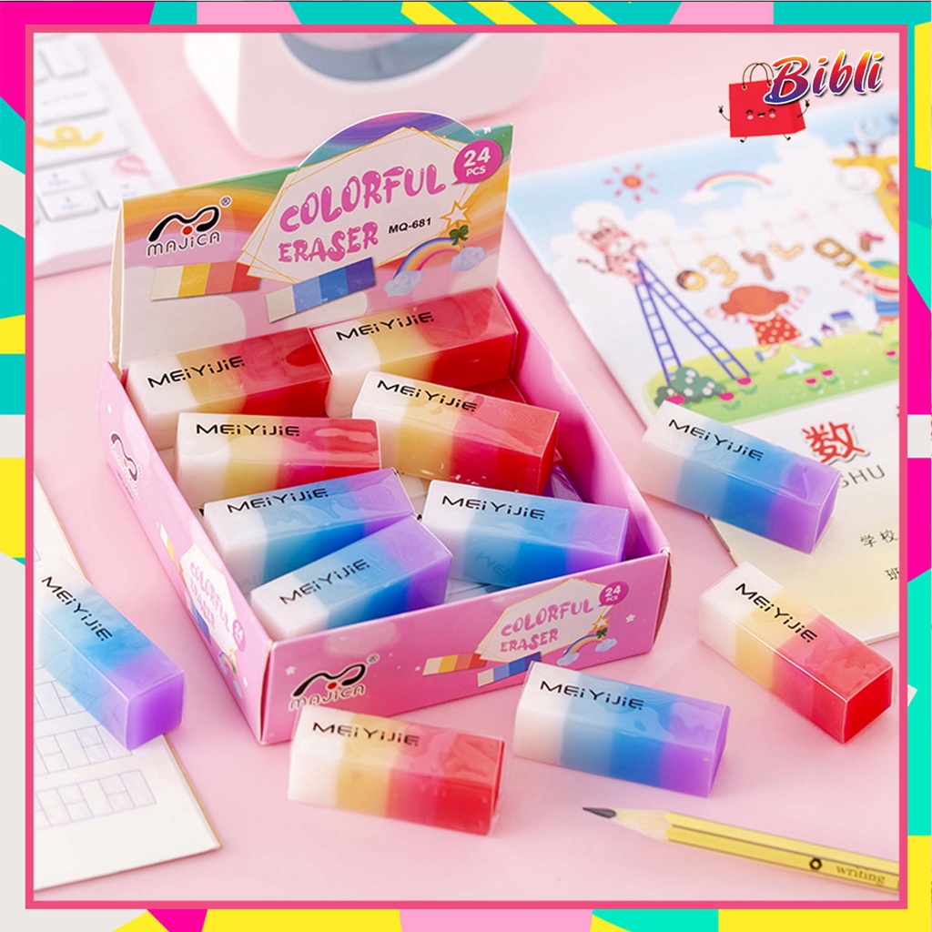 

♛ ♛Penghapus Pensil Motif Warna Warni Colorful Eraser