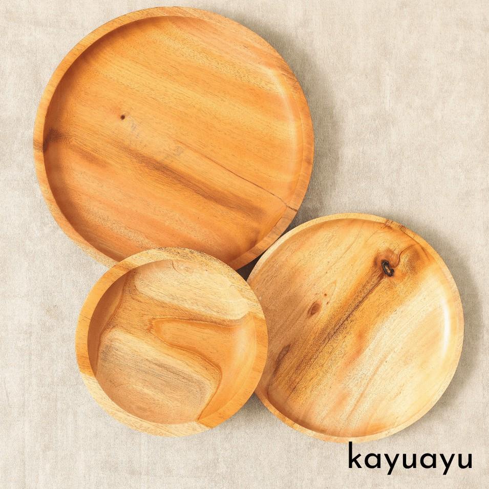 Ready Promo PIRING KAYU MAHONI / WADAH SAJI / PIRING CANTIK / PRING SAJI UNIK / PIRING LUCU / PIRING