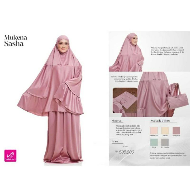 MUKENA SASHA RABBANI SATIN SILK