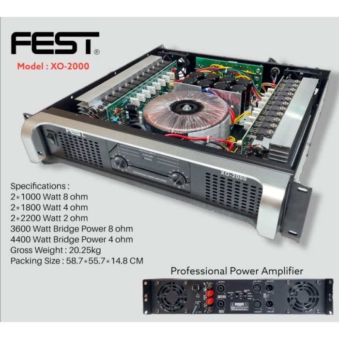 siap kirim] Power Amplifier FEST XO 2000 watt XO2000 Ampli Subwoofer Original