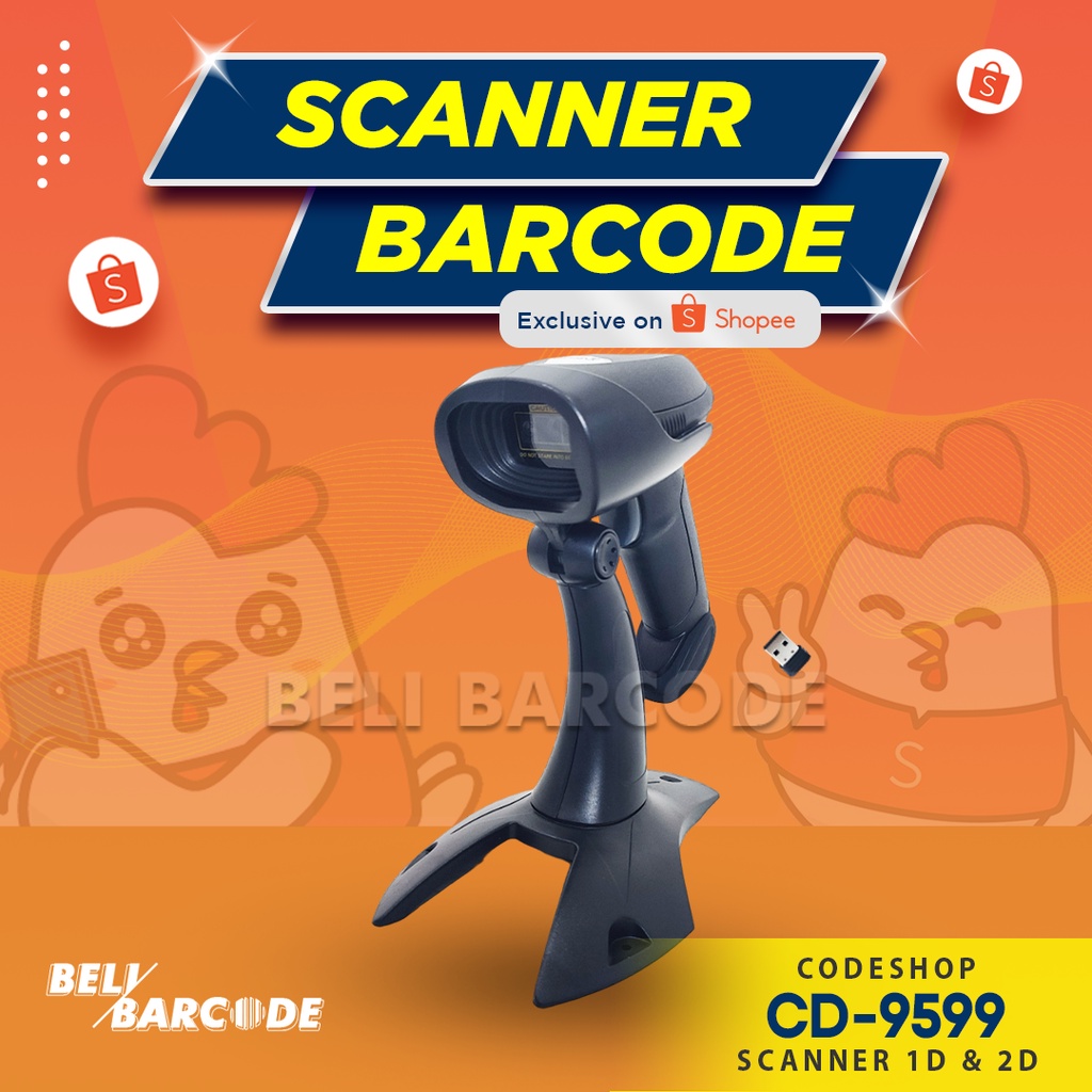 Scanner Bluetooth CODESHOP CD-9599 Scanner Barcode 2D