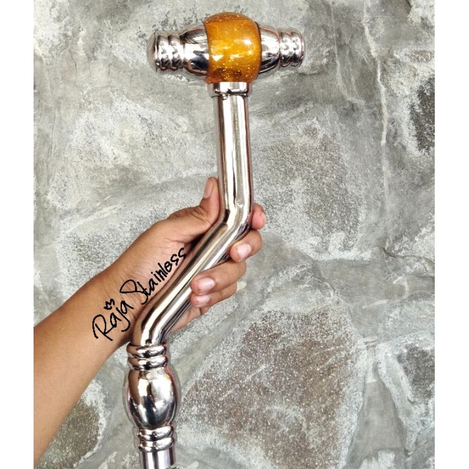 Tongkat persneling mobil truk stainless model T bengkok variasi mobil truk stainless tuas gigi persn