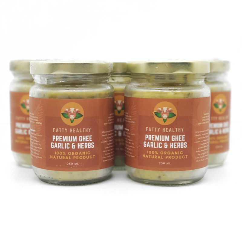 [READY - HALAL MUI] Premium Ghee Garlic &amp; Herbs | MPASI Lemak Tambahan Steak Sauce | BB Booster MPASI | Anch0r Clarified Butter