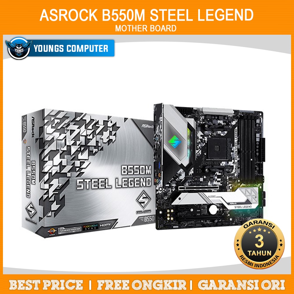 ASROCK B550M STEEL LEGEND AM4 mATX MOTHERBOARD AMD