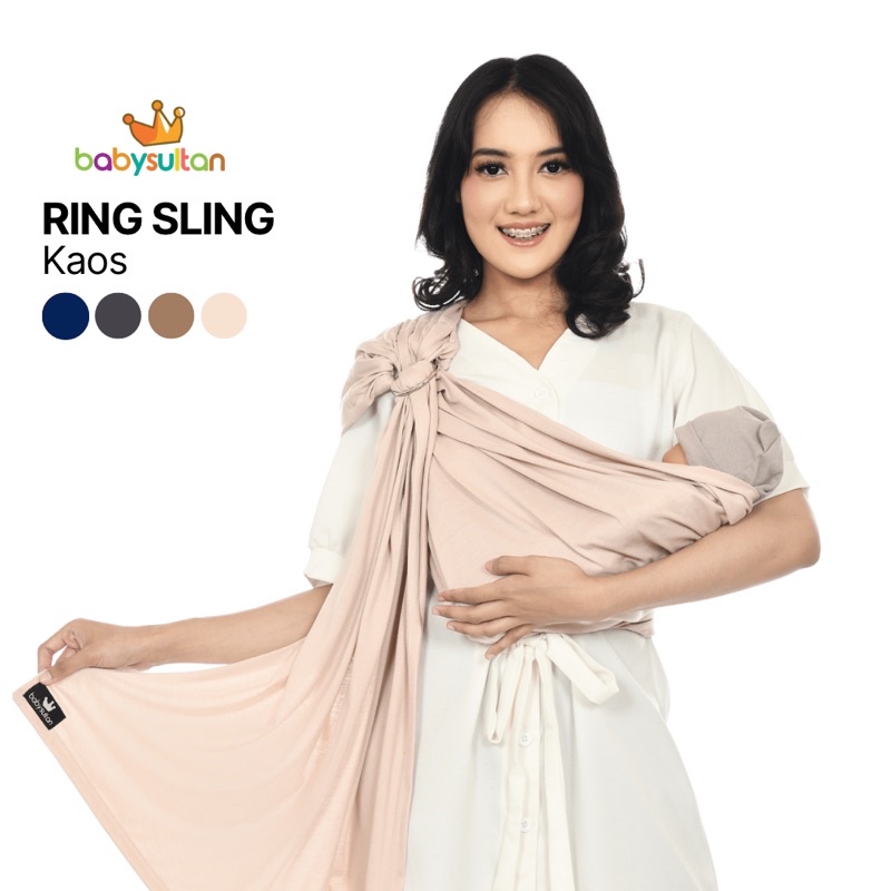 Gendongan Bayi Ring Sling Kaos Free Pouch babysultan