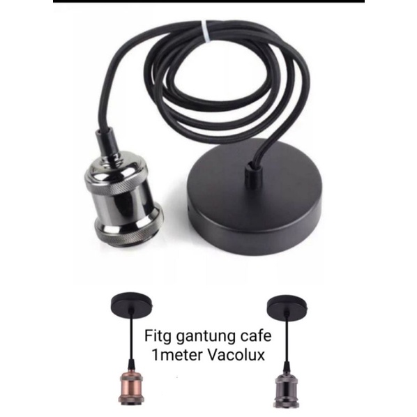 Fitting lampu gantung cafe panjang 1 meter hias