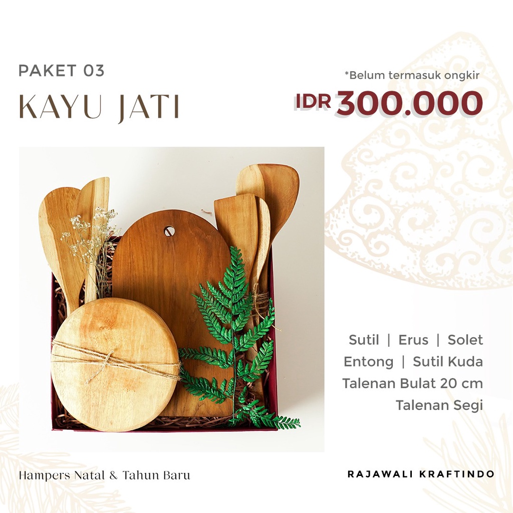 

Hampers Peralatan Dapur Set Kayu Jati