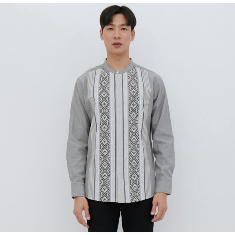 M321 Kemeja Koko Kemko Panjang Abu 2467A Rabbani