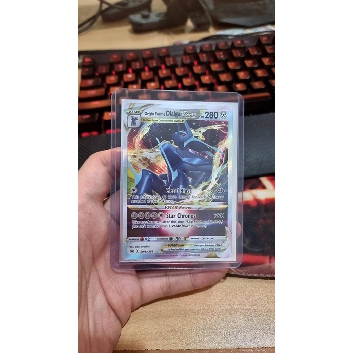 Jual ORIGIN FORME DIALGA VSTAR SWSH256 FULL ART PROMO POKEMON SWORD 