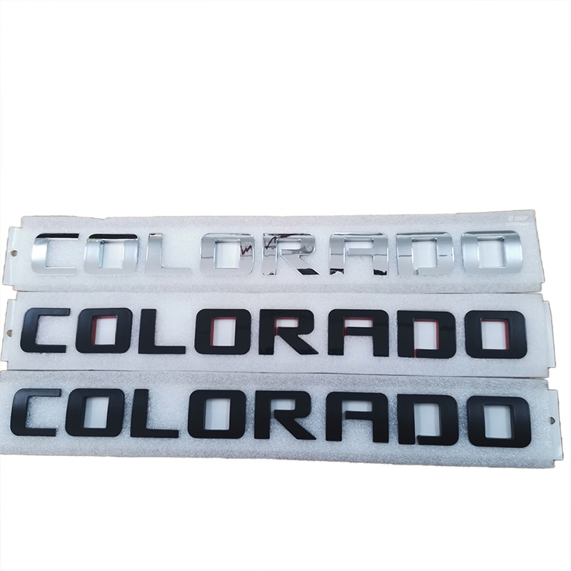 1x ABS Besar Hitam/Chrome COLORADO Logo Mobil Auto Rear Emblem Badge Decal Stiker Pengganti Chevrolet COLORADO