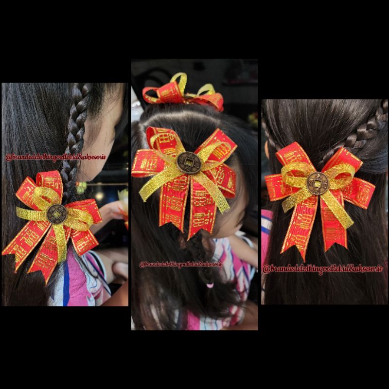 JEPIT RAMBUT IMPORT CNY ANAK DEWASA / JEPIT RAMBUT IMLEK IMPORT / JEPITAN RAMBUT MERAH / JEPITAN RAM