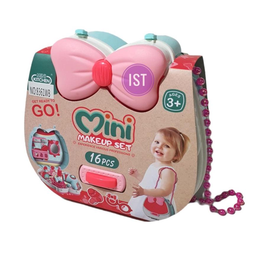 PRODUK- MAINAN TAS KOPER MINI MAKE UP SET 16PCS 623-2004 .
