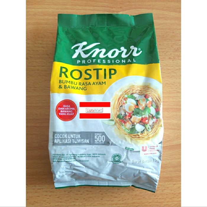 

Knorr Bumbu Pelezat Rasa Ayam Rostip 1 Kg