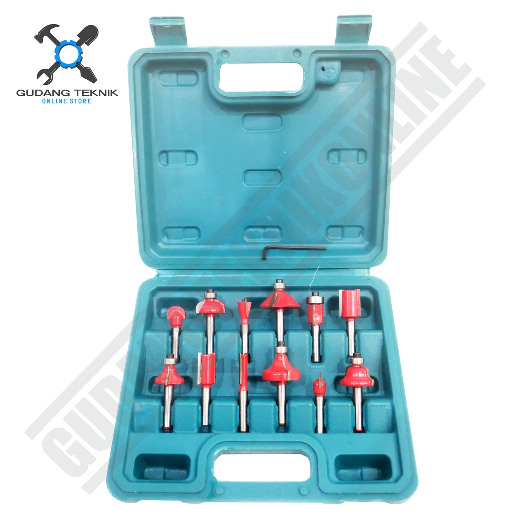 Mata Profil Kayu SET 12pcs MAILTANK SH121 / Router Bit Set 12 Pcs Mata Trimmer Trimer SH 121 SH-121 MAILTANK