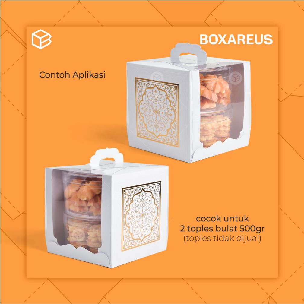 Dus Chiffon Box Mini Cake Kotak Kue Kering Kemasan Roti Packaging Kue - TB ADORN