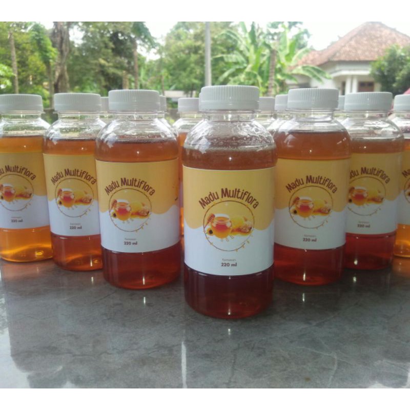 Madu Asli 220 ml - Souvenir Madu Premium - Souvenir Acara Pernikahan/Tasyakuran (free stiker custom)