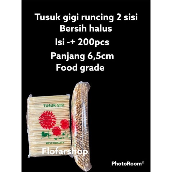 tusuk gigi bambu halus lancip