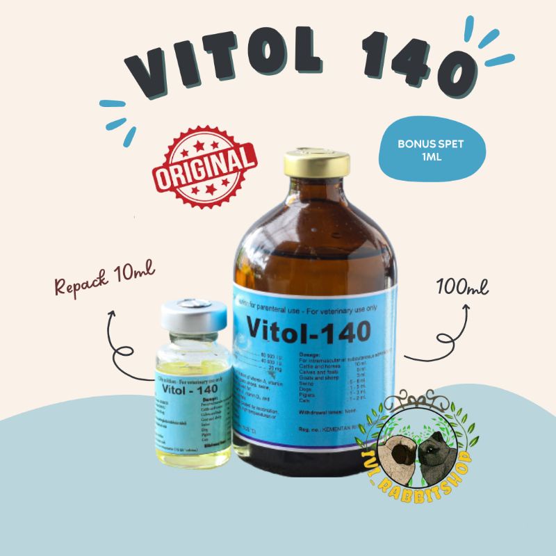 VITOL 140 - Vitamin ADE Meningkatkan Produktifitas dan Vertilitas Hewan