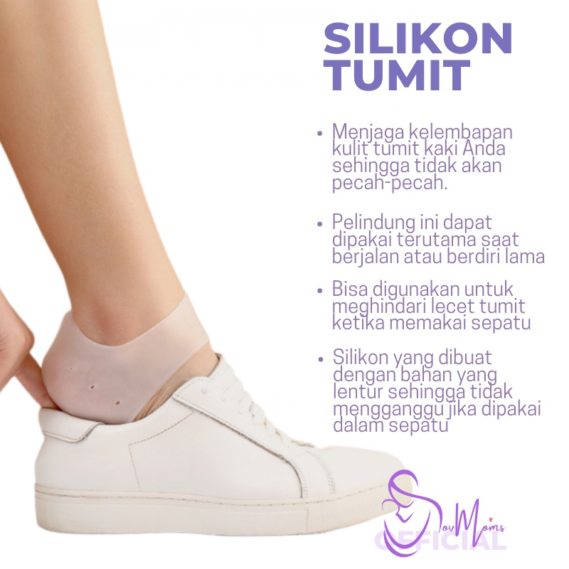 Silikon Pelindung Tumit Wanita Penghalus Tumit Telapak Kaki Anti Lecet Bantalan Silikon Anti Nyeri Pegal Silicone Heels Pad Protector Wanita Silicone Heels Protector Guard Support Penghalus Kaki Kasar Pecah Anti Lecet Premium Alas Tumit High Heels Sepatu