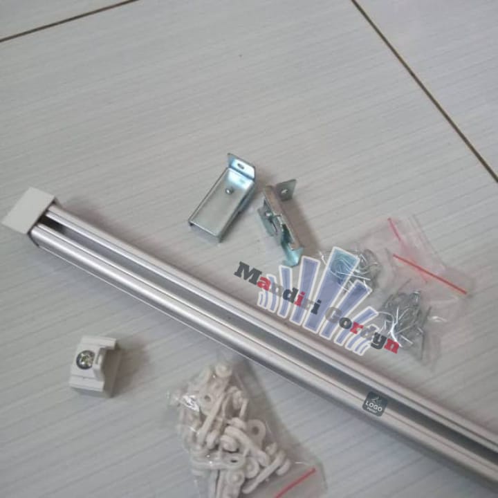 besi gorden full set besi gorden 2 meter full set putih batang gorden 1 meter komplit