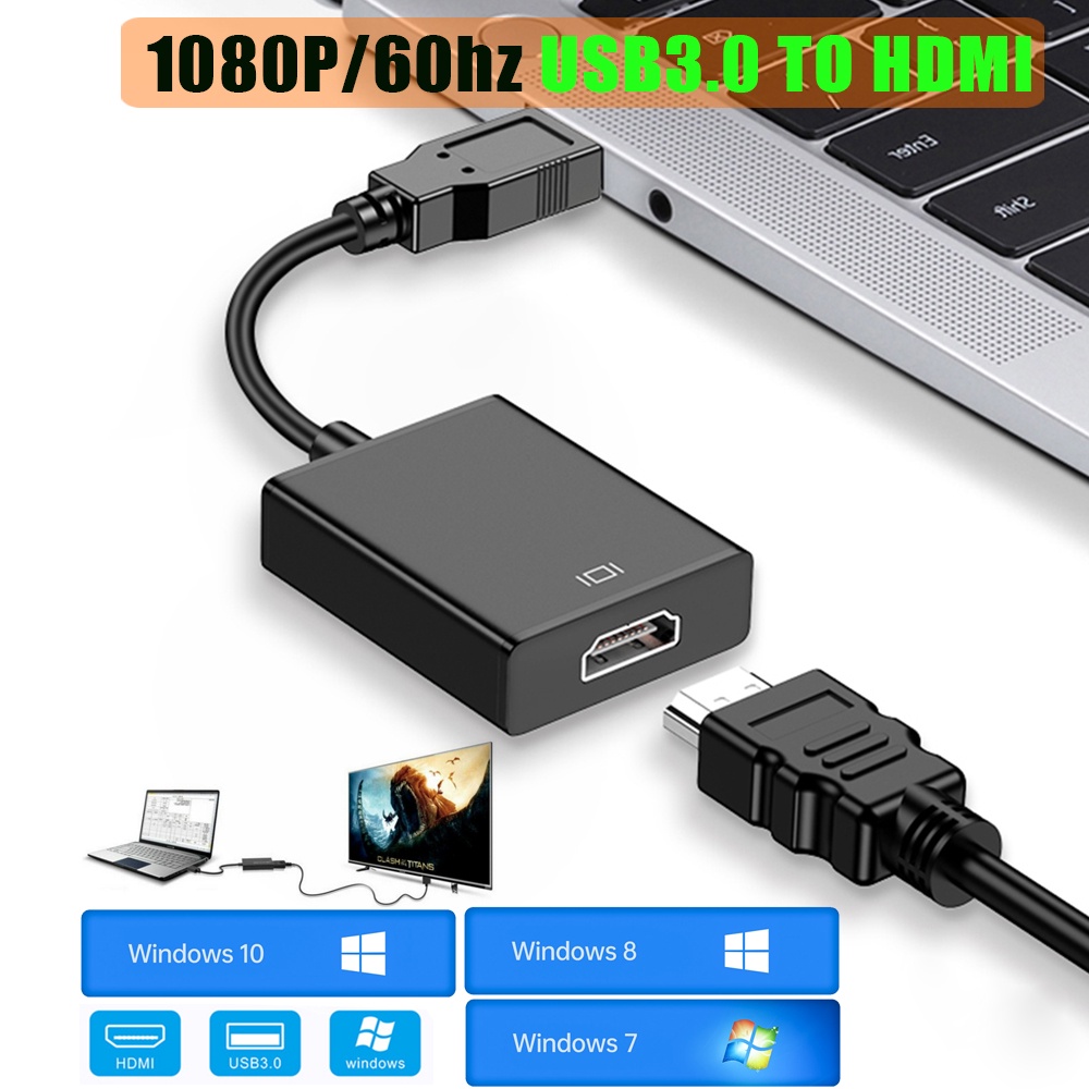 【LIPI】 Kabel USB 3.0 To HDTV Converter Adapter/ USB 3.0 To Multimedia HD