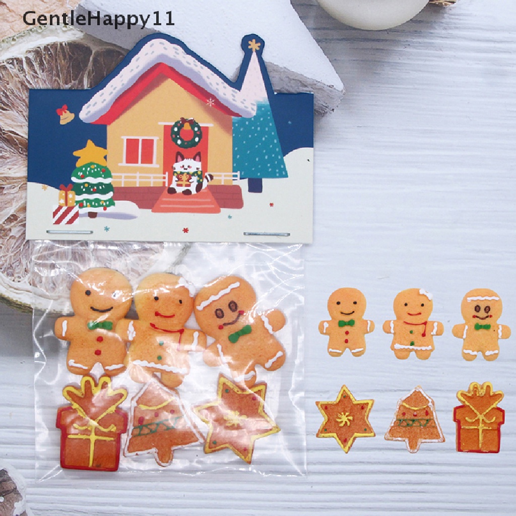 Gentlehappy 6 Pcs Rumah Boneka Miniatur Tas Natal Gingerbread Man Cookies DIY Aksesoris id