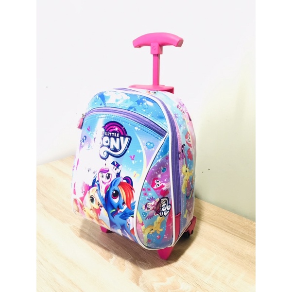 SHOWME TROLI - TROLLEY DORONG TAS ANAK SEKOLAH PAUD - TK KARAKTER PONY UNGU