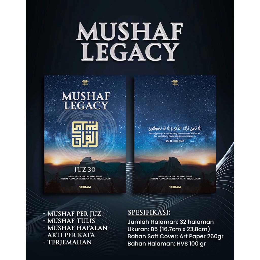 Edisi Terbaru -  Paket Hafalan Speaker Quran Al-Akram Dan Mushaf Tulis Tangan