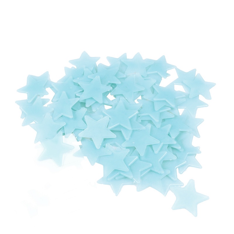 ღ 80Pcs Plastik Neon Luminous Stiker Dinding 3D Bintang Menyala Dalam Gelap Stiker Bintang Gelap Stiker untuk anak-anak Bayi Kamar Warna-warni Neon Rumah Kamar Dekorasi Stiker