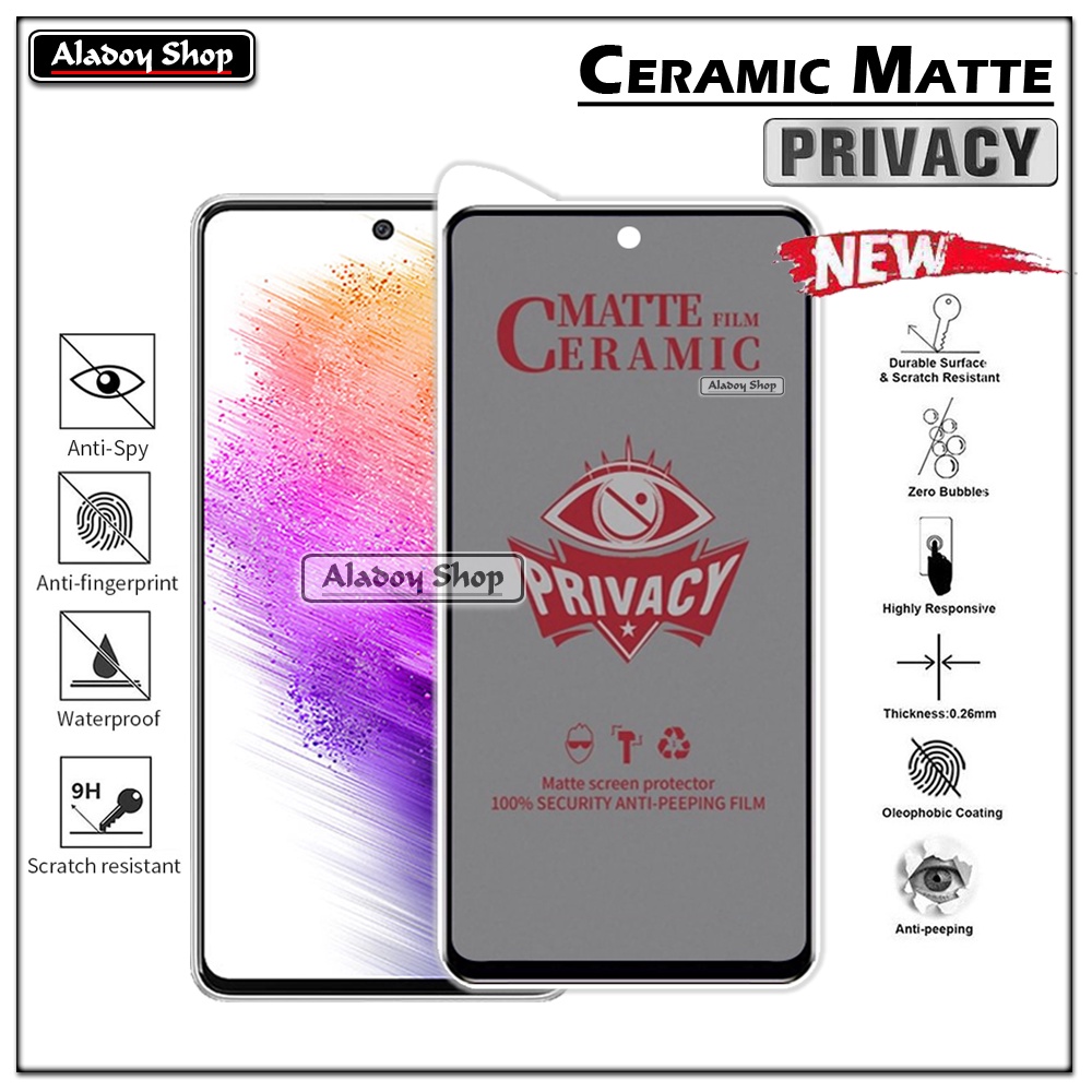 PAKET 2IN1 Anti Gores Privacy Samsung A73 5G + Tempered Glass Kamera