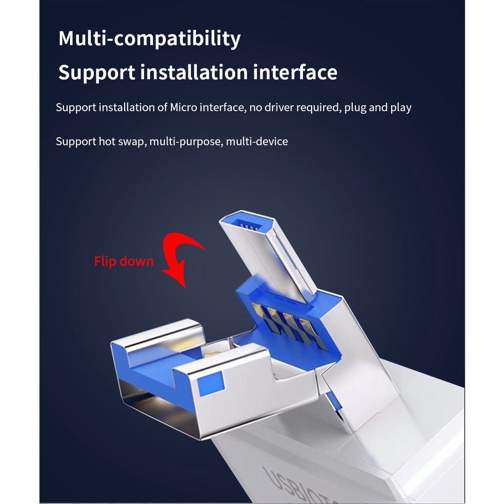 Tipe C Adaptor OTG TF Micro USB SD Card Reader Kartu Memori USB Untuk Macbook Samsung Huawei XiaoMi Laptop Ponsel Tipe-C