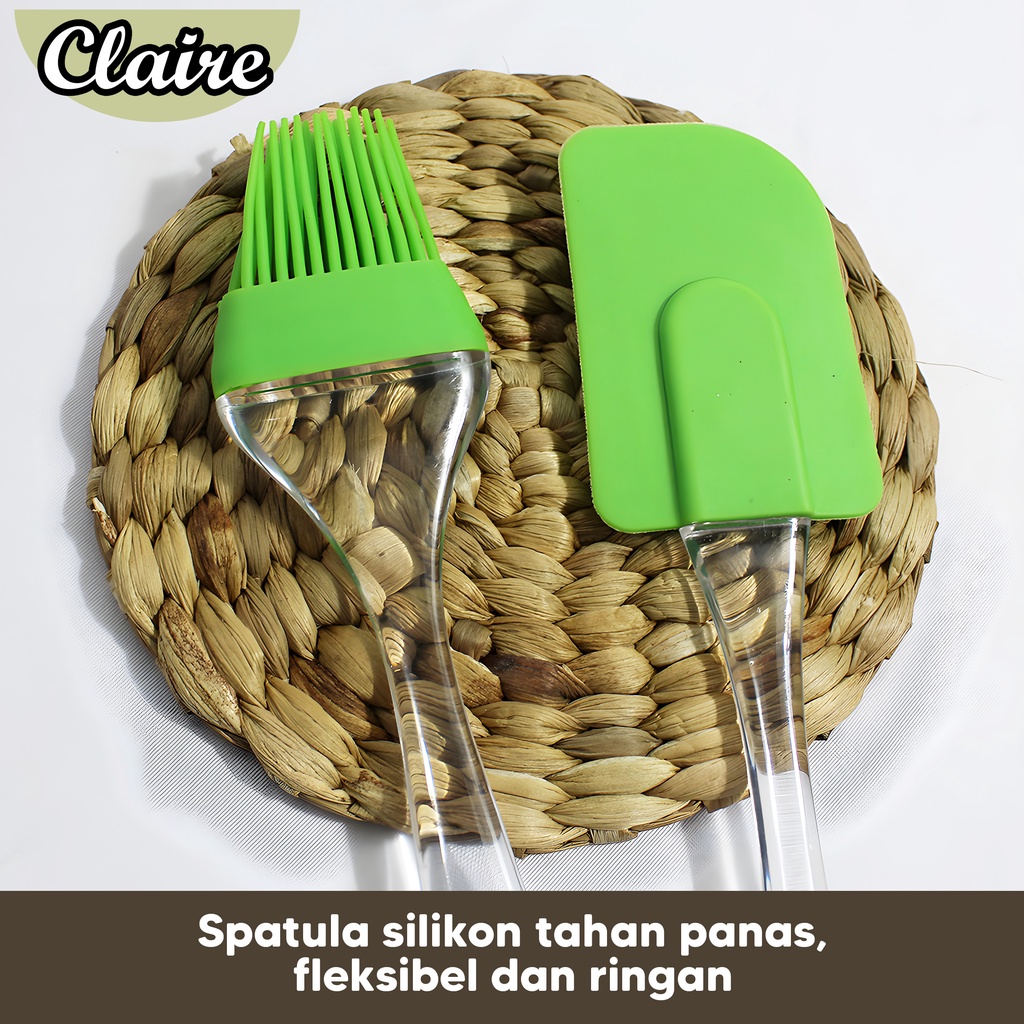 SET KUAS SILIKON SPATULA WARNA WARNI / SPATULA TAHAN PANAS DAN ANTI LENGKET / SPATULA KUAS MENTEGA