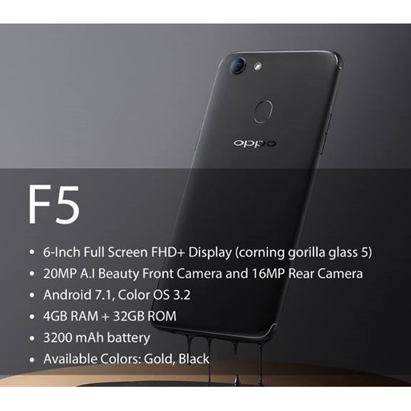 OPO F5 FULL SET TERBARU 4/64 GB BERGARANSI