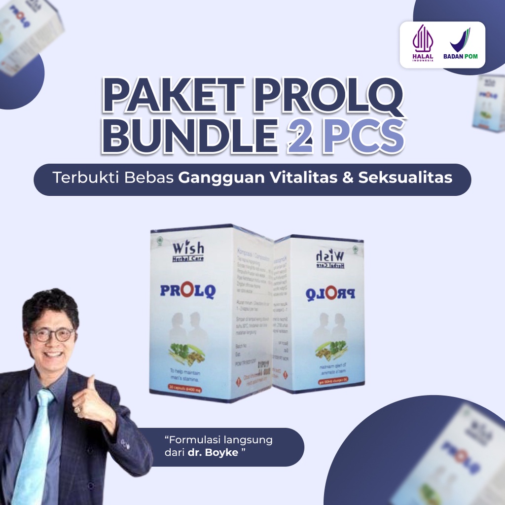 PAKET PROLQ BUNDLE Obat Kuat Pria Tahan Lama Dr Boyke 2 Pcs