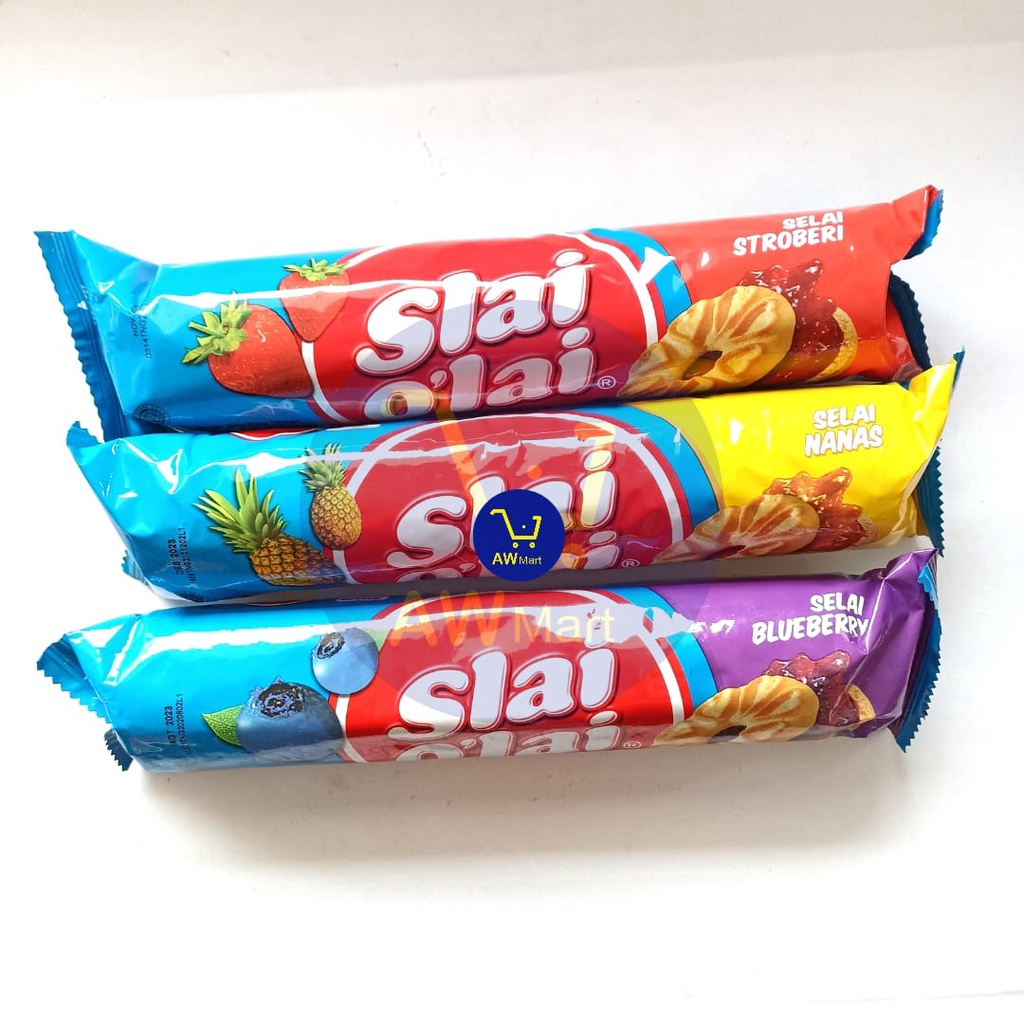 BISKUIT SLAI OLAI 128 GRAM - RASA STROBERI &amp; BLUEBERRY &amp; NANAS - SLAI O'LAI 128 GRAM - SLAI O LAI 128 GRAM