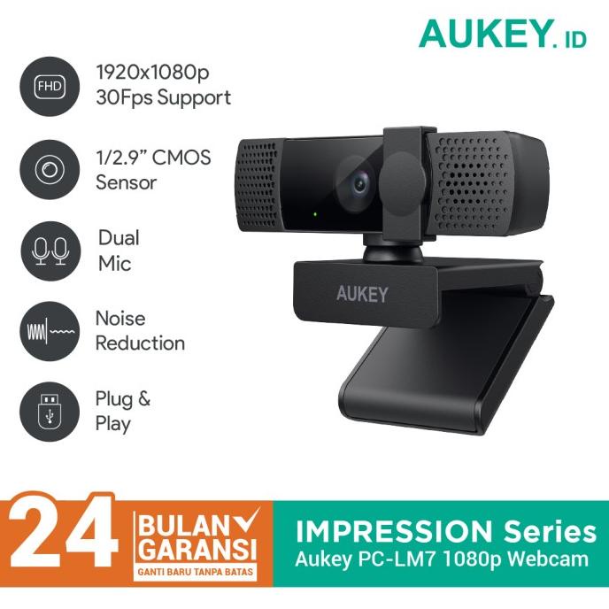 Aukey Webcam PC-LM7 Overview Full HD Video 1080p - 500906